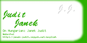 judit janek business card